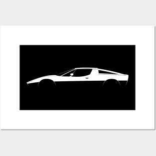 Maserati Merak SS Silhouette Posters and Art